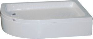 80 x 100 Oval Panelli Duş Teknesi - Sağ