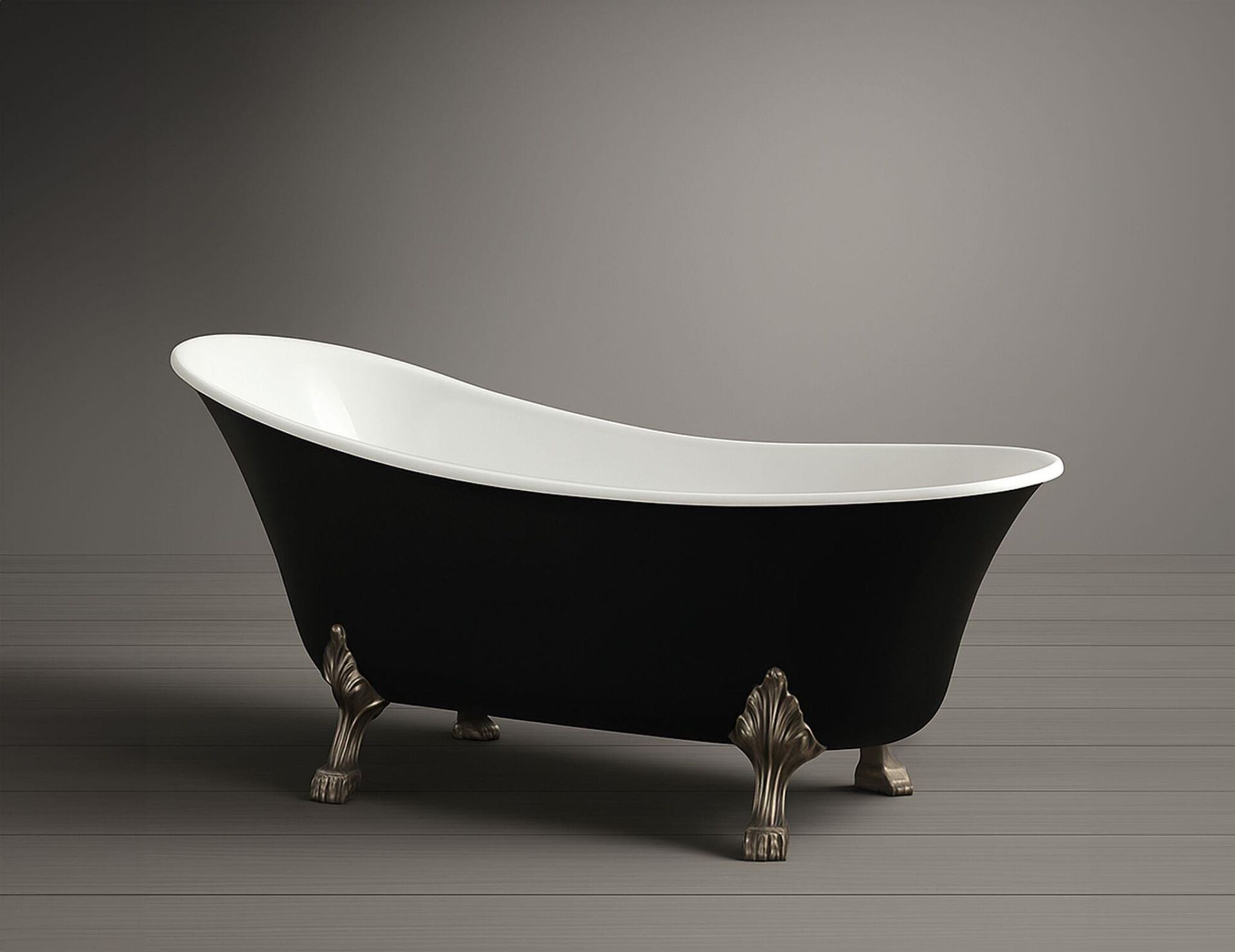 ASLAN AYAKLI KÜVET - SİYAH