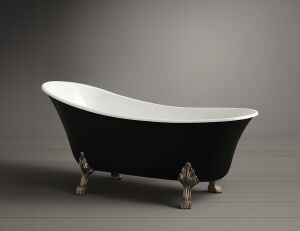 ASLAN AYAKLI KÜVET - SİYAH