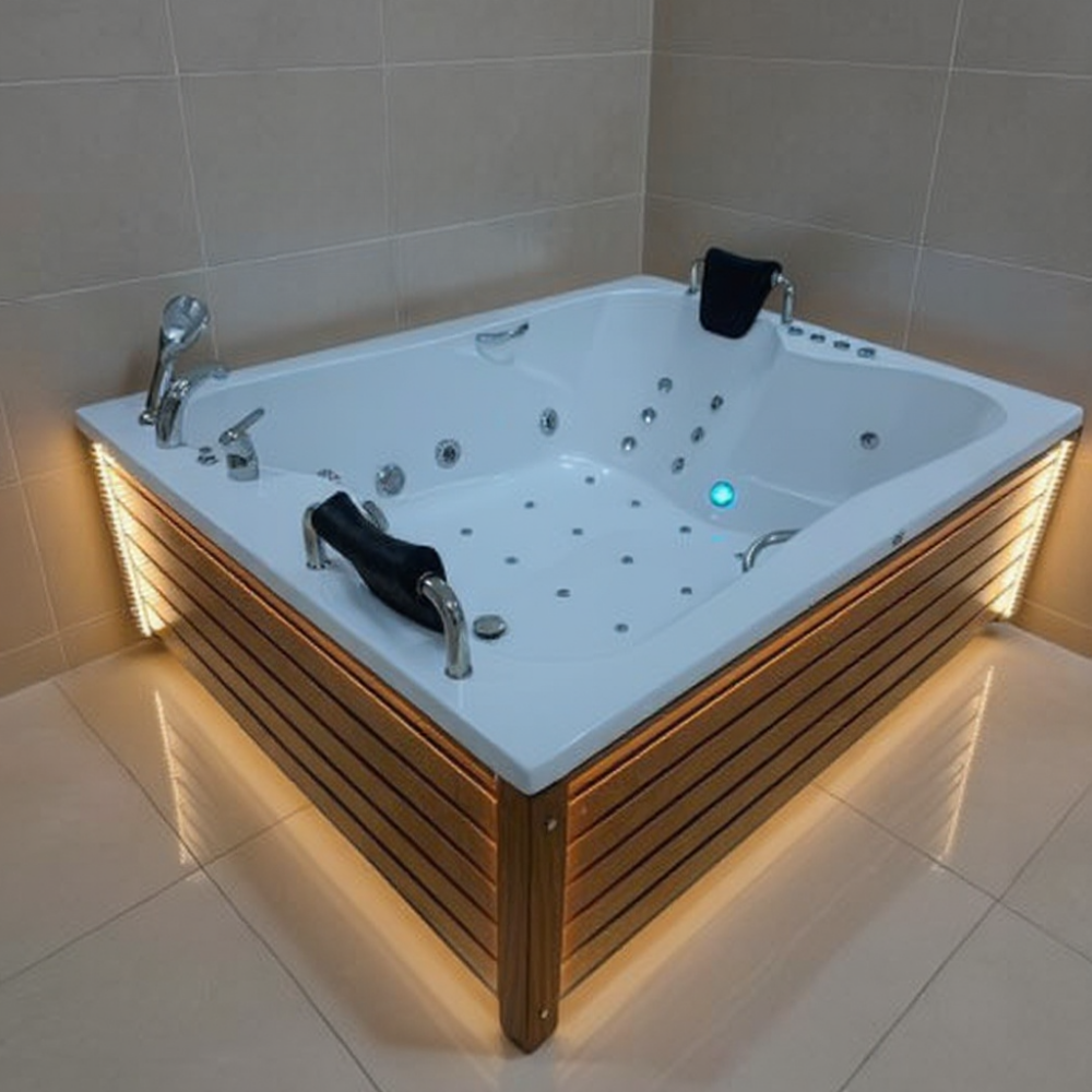190 x 150 Çift Kişilik Jakuzi (Ahşap Panelli)