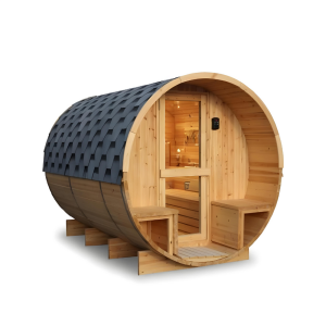 Önü Verandalı Varil Sauna