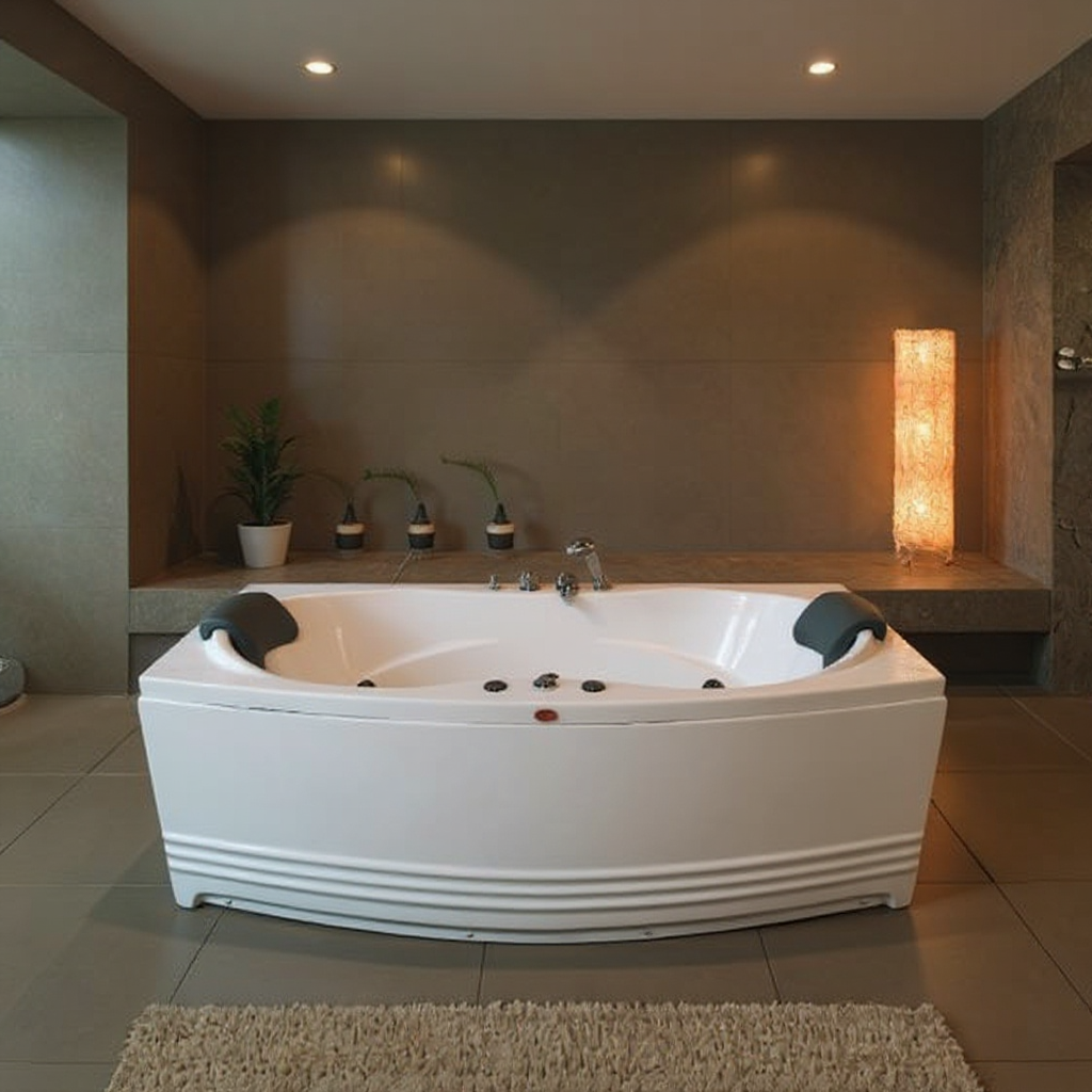 170 x 70 x 85 JAKUZİ ÇİFT BAŞ YASTIKLI + BATARYALI